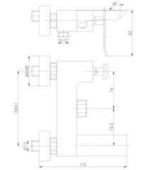 Смеситель для ванны с фиксированным изливом LEMARK CONTEST – LM5814CW