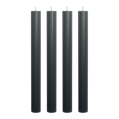 Набор из 4 декоративных свечей 2,3х26см SCANDYLAB Empire Black SL-EXL04