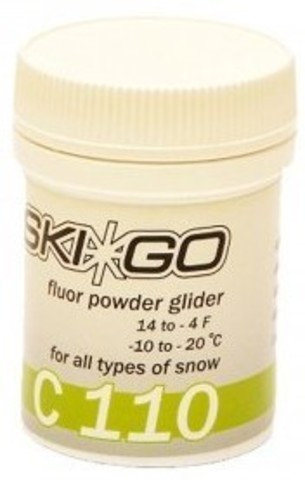 Картинка порошок Skigo Fluor powder C110 -10/-20, green, 30 г  - 1