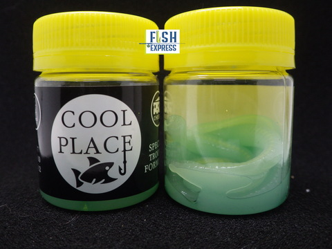 Форелевая силиконовая приманка COOL PLACE (BOMBER) цвет GLOW (голубое свечение) 75мм/7шт/банке/вкус сыр продажа от 2 шт.