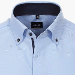 Сорочка мужская Venti Modern Fit 113644200-101 из фактурной ткани голубая