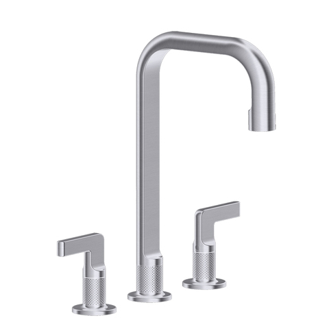 Gessi Inciso 58016#149 Смеситель для раковины на 3 отверстия без донного клапана, излив 160мм, h=314мм, цвет: finox