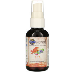 Garden of Life, MyKind Organics, органический спрей с витамином B12, со вкусом малины, 58 мл (2 жидк. унции)