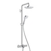 Hansgrohe Croma Select E 27352400 Душевая система с термостатом и изливом внешнего монтажа 155,6 см с верхней лейкой 18,7х18,7 см 2 режима