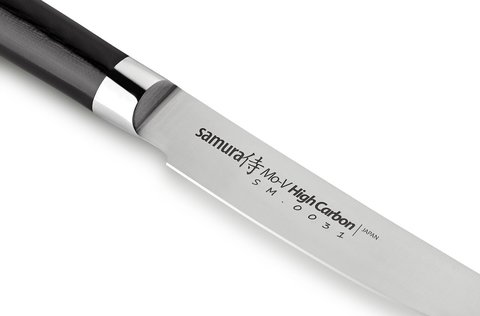 Нож кухонный стальной стейковый Samura Mo-V SM-0031/G-10