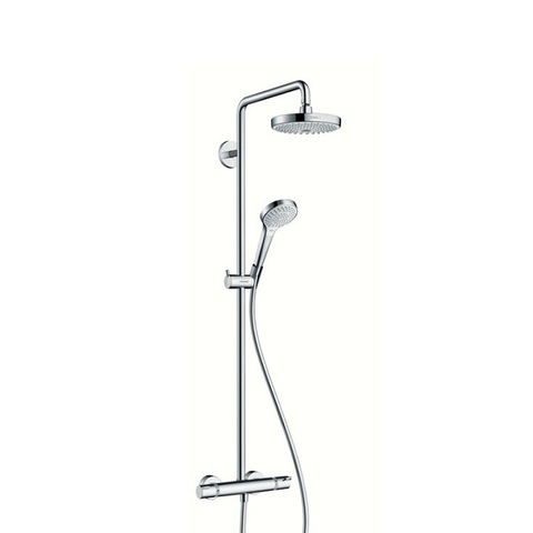 Hansgrohe Croma Select S 27254400 Душевая система внешнего монтажа с термостатом 114,1 см с верхней лейкой 18,7х18,7 см 2 режима