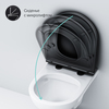 Am.Pm C901700SCmb Gem подвесной унитаз FlashClean с черным матовым сиденьем микролифт