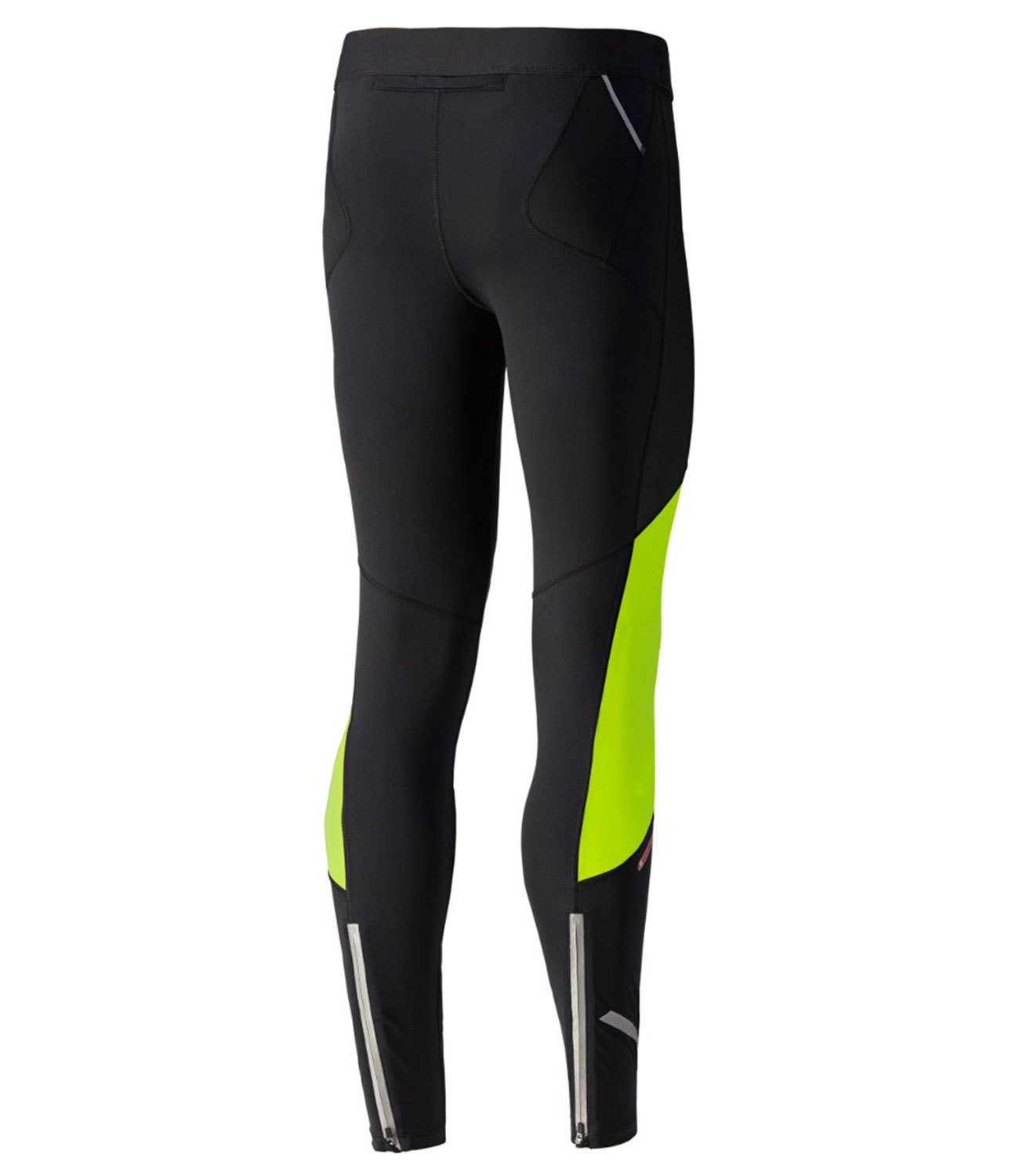 Тайтcы для бега мужские Mizuno Static Bt Windproof черные-зеленые - 2