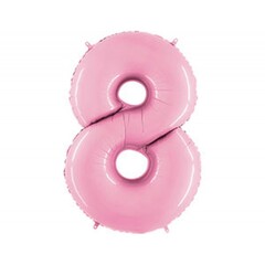 Шар Г 40''/102 см, Цифра Розовый (Pink) 