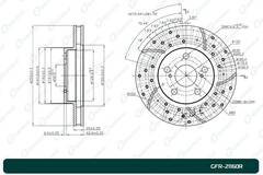 Диск тормозной перфорированный вентилируемый G-brake GFR-21160R правый