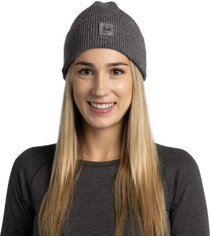 Картинка шапка вязаная Buff Knitted Hat Upcycled Grey Heather - 3