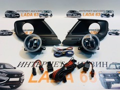 Комплект установки ПТФ Lada Granta FL LED Ближний\Дальний