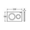 Viega Prevista Visign for Style 20 773786 Панель смыва для унитазов, пластик матовый хром, мод. 8610.1