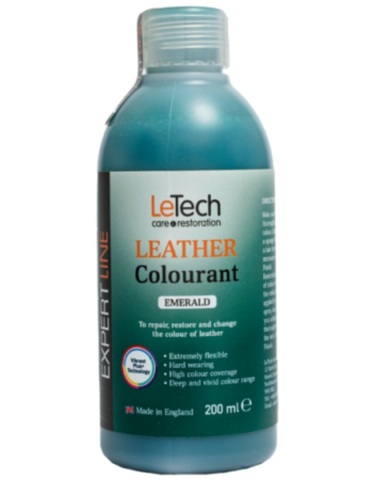 LeTech Expert Line Краска для кожи (Leather Colourant) Emerald, 200мл