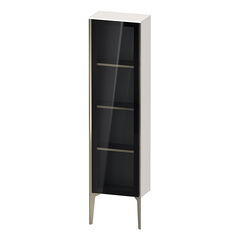 Duravit XViu XV1365RB122 Шкаф подвесной 1330x400x240мм, со стеклянной дверью, 3 стеклянные полки (петли справа), цвет: белый глянцевый/champagne matt фото