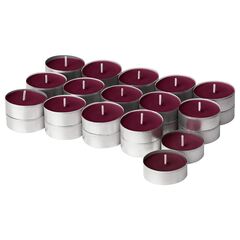 Набор ароматических свечей IKEA STORTSKON (СТЁРТСКЁН), Дикие ягоды, Красный, 3,5 часа, 30 шт