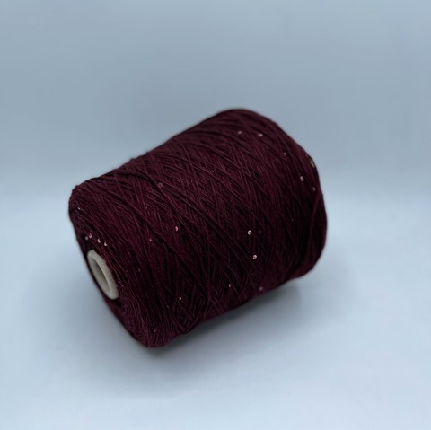 Zegna Baruffa (пр.Италия),art-Merinos 360м/100гр. 100%меринос+пайетка , цвет-Винный арт.25423