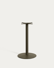 Уличный стол Esilda зеленой стали и акации Ø80 см