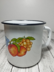 Кружка 1 л эмаль с рисунком Фруктовый микс 0107/4