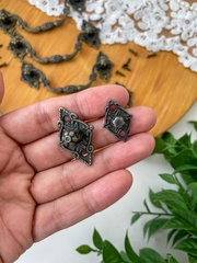 Ручка для шкатулки металлическая, цвет бронзовый, набор 4 шт.