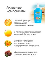 Floresan Солнцезащитная серия AFRICA KIDS Молочко после солнца с экстрактом календулы 200мл (Ф-408)