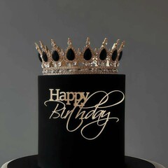 Надпись акриловая "Happy Birthday №29" золото.