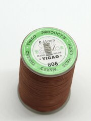 Шнур вощёный, 100% п/э, ш. 0,45 мм, коричневый
