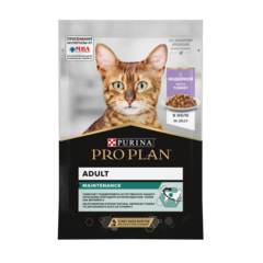 Pro Plan пауч для взрослых кошек кусочки в желе с индейкой 85г