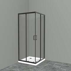 BelBagno Uno-195 UNO-195-A-2-100-C-NERO Душевой уголок радиальный, ассиметричный, 100x100, цвет: чёрный фото