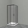 BelBagno Uno-195 UNO-195-A-2-100-C-NERO Душевой уголок радиальный, ассиметричный, 100x100, цвет: чёрный