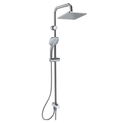 Ideal Standard Idealrain Cube A5862AA Душевая система внешнего монтажа без смесителя 105,1 см с верхней лейкой 20х20 см фото