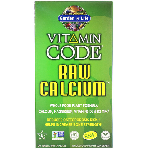 Garden of Life, Vitamin Code, кальций RAW, 120 вегетарианских капсул