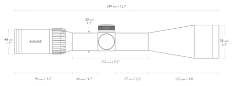 ОПТИЧЕСКИЙ ПРИЦЕЛ HAWKE FRONTIER 30 SF 2,5-15X50(TMX)