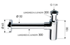 Remer 958LCFP Сифон для раковины латунный 1 1/4", цвет: черный хром брашированный