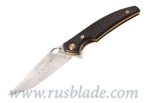 Cheburkov Golden Raven Damascus limited Gold Plated 