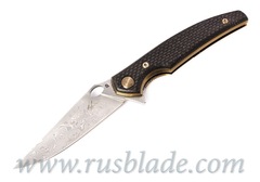 Cheburkov Golden Raven Damascus limited Gold Plated 