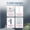 Aquanet 346044 Тумба Слим 80 напольная 2 ящ. цв.белый сатин (346044)