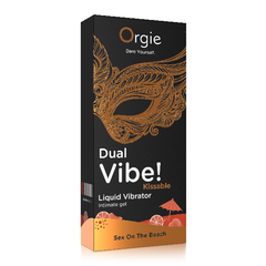 Orgie Съедобный гель с вибрацией DUAL VIBE! со вкусом коктейля SEX ON THE BEACH 15 мл