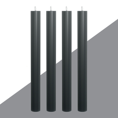 Набор из 4 декоративных свечей 2,3х26см SCANDYLAB Empire Black SL-EXL04