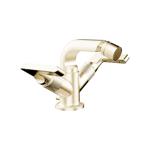 Gessi Inciso 58027#246 Смеситель для биде на 1 отверстие с донным клапаном, излив 97мм, цвет: золото