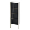 Duravit XViu XV1366LB122 Шкаф подвесной 1330x500x240мм, со стеклянной дверью, 3 стеклянные полки (петли слева), цвет: белый глянцевый/champagne matt