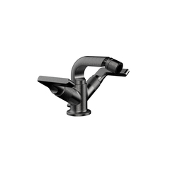 Gessi Inciso 58027#299 Смеситель для биде на 1 отверстие с донным клапаном, излив 97мм, цвет: Black XL фото