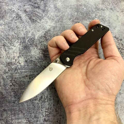 Складной нож QSP QS102-A PARROT, сталь D2, черная рукоять G10