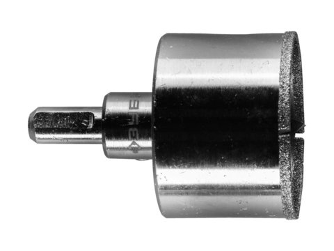 ЗУБР АГК, d 53 мм, (центр. сверло, трехгр. хвост, Р60), алмазная коронка, Профессионал (29850-53)