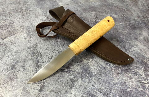 Нож Северный "Соболь", малый, кованая сталь 95х18, карельская береза