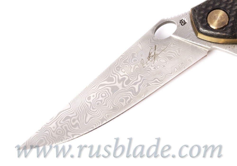 Cheburkov Golden Raven Damascus limited Gold Plated - фотография 