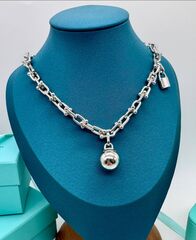 Колье цепь с шариком и замком коллекция HARD by TIFFANY