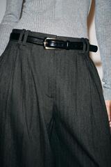 ZARA РЕМЕНЬ ИЗ 100% КОЖИ С ПРЯЖКОЙ, ЧЕРНЫЙ