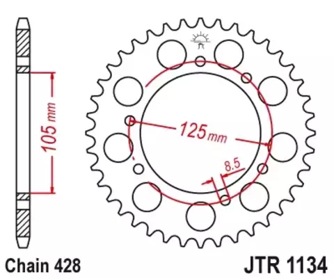 Звезда ведомая JTR1134 52