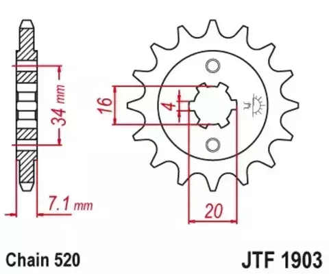 Звезда ведущая JTF1903 12